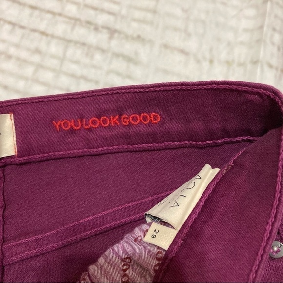 AO.LA by Alice + Olivia high rise skinny jeans in purple (currant) Size 29 NWT - Picture 5 of 16
